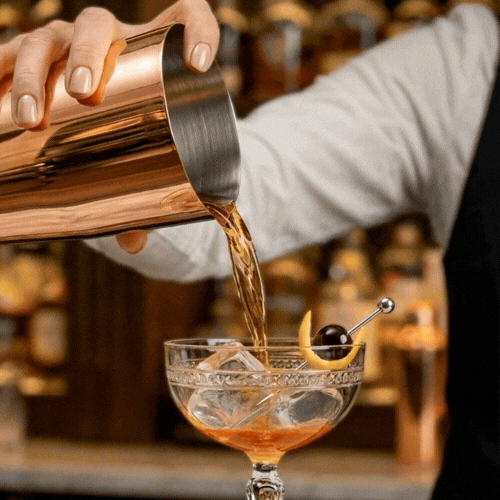 Bar Lux 24 oz Copper-Plated Stainless Steel Cocktail Shaker Tin - Weighted - 3 1/2" x 3 1/2" x 6 1/2" - 1 count box