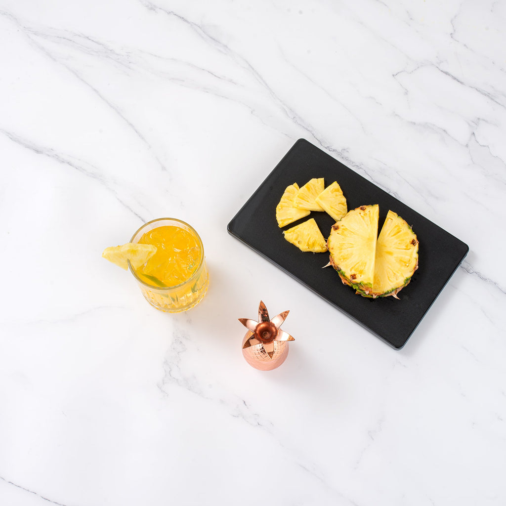 Bar Lux 2 oz Copper-Plated Stainless Steel Pineapple Tumbler - 2 1/2" x 2 1/2" x 4" - 1 count box