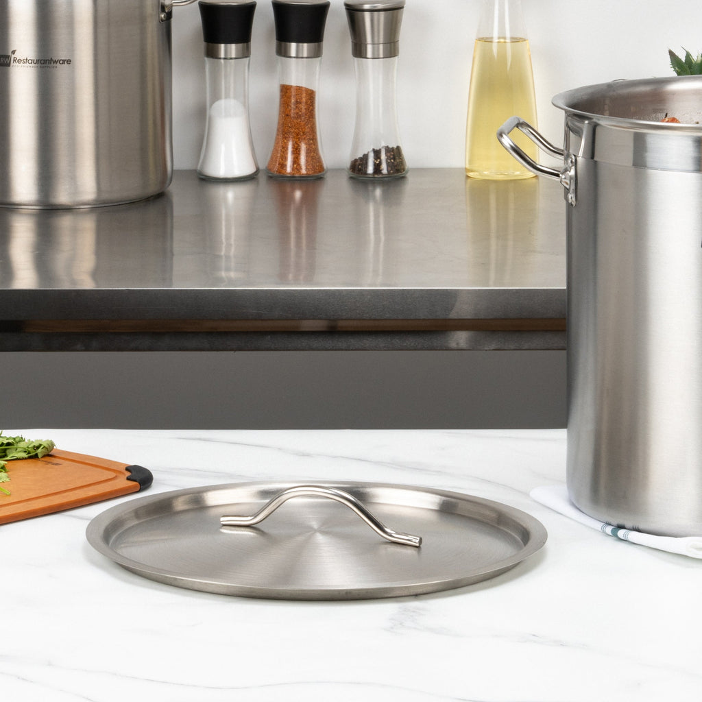 Met Lux Stainless Steel Sauce Pan Lid - Fits 21 qt - 1 count box