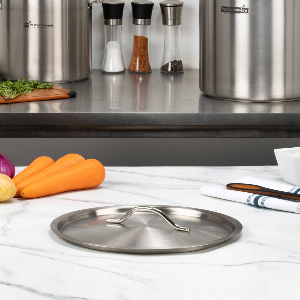 Met Lux Stainless Steel Sauce Pan Lid - Fits 21 qt - 1 count box