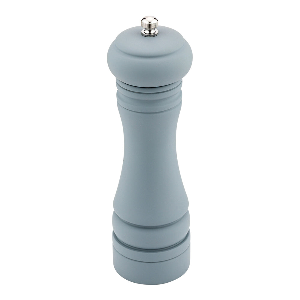 Chef 101 Classic French Gray Wood Pepper Mill - Soft Touch - 2 1/4" x 2 1/4" x 7 1/2" - 1 count box