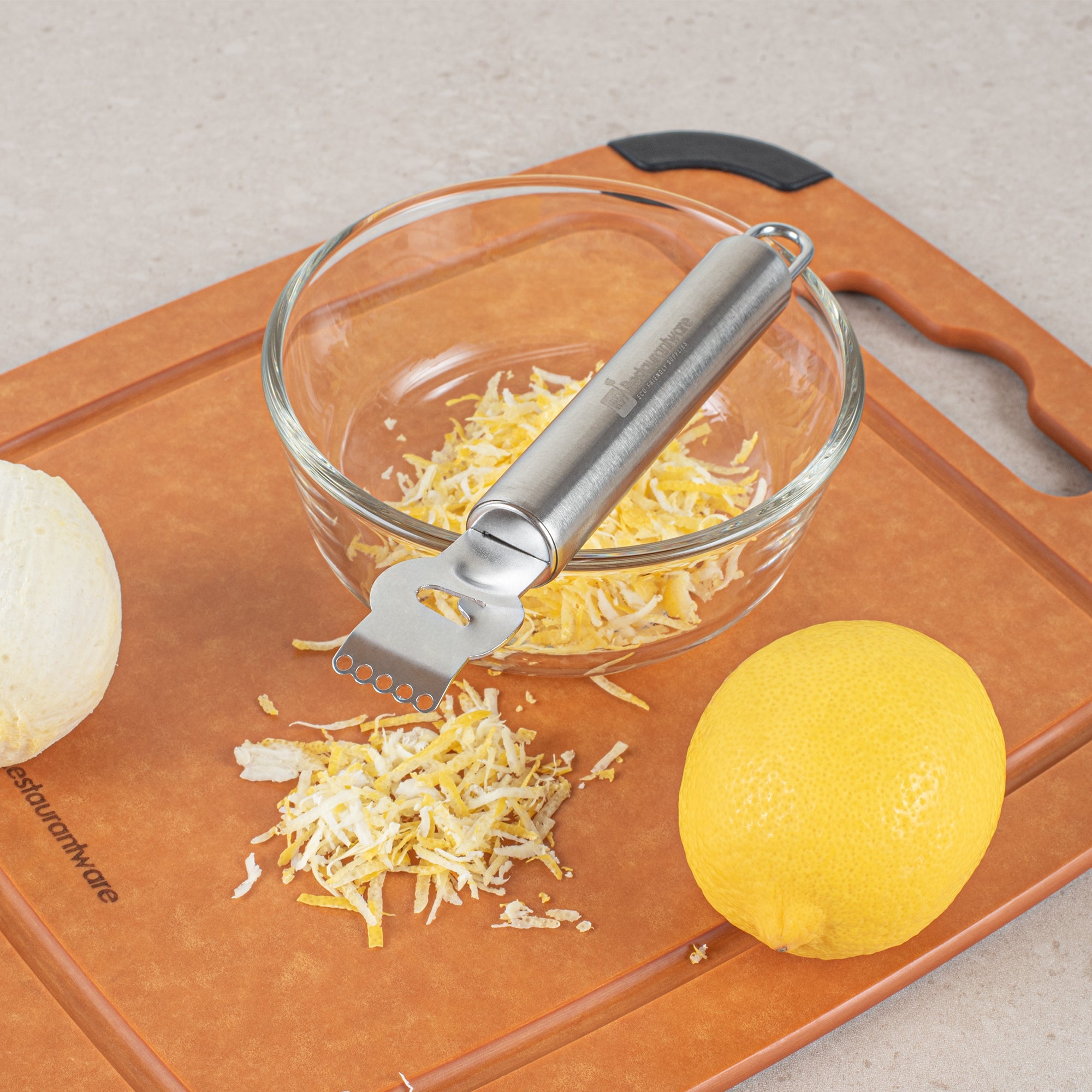 Met Lux Stainless Steel Citrus Zester and Channel Knife - 6 1/2" x 1" x 3/4" - 1 count box