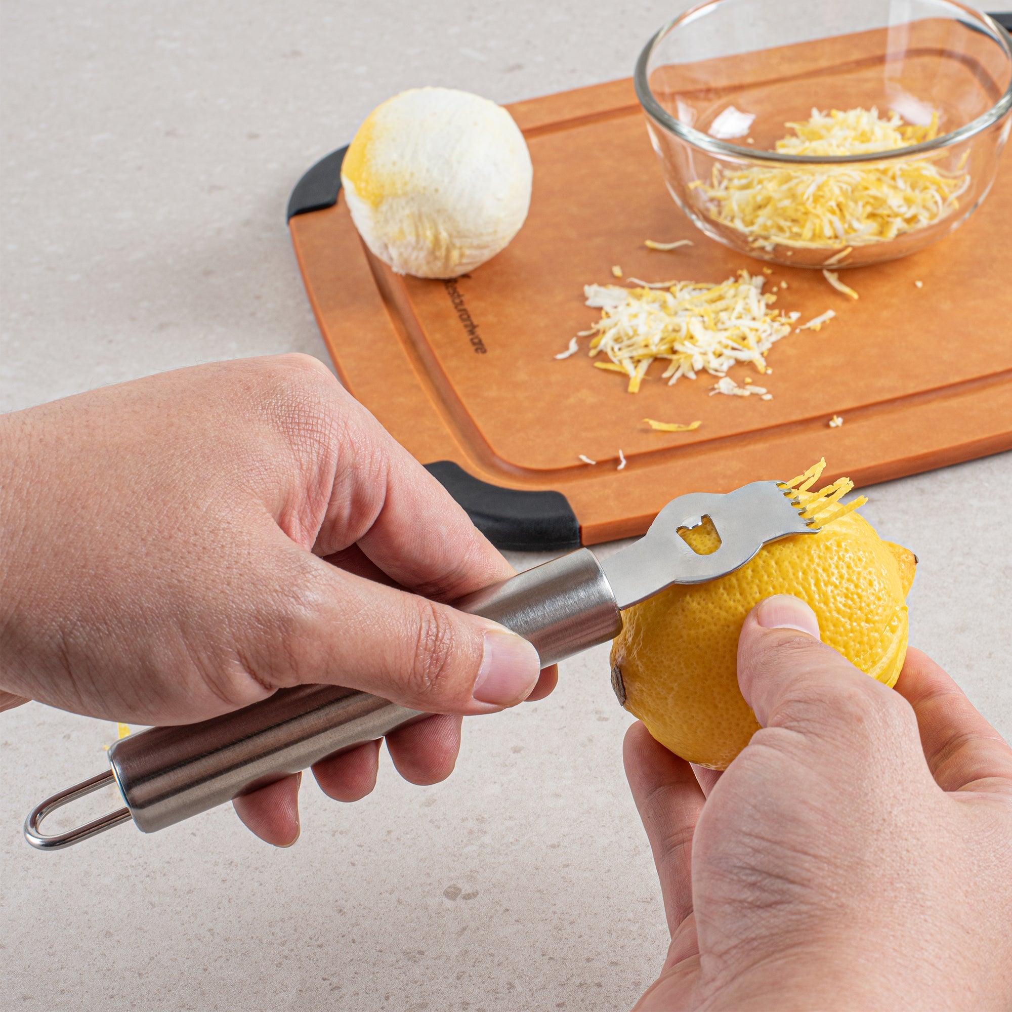 Met Lux Stainless Steel Citrus Zester and Channel Knife - 6 1/2" x 1" x 3/4" - 1 count box