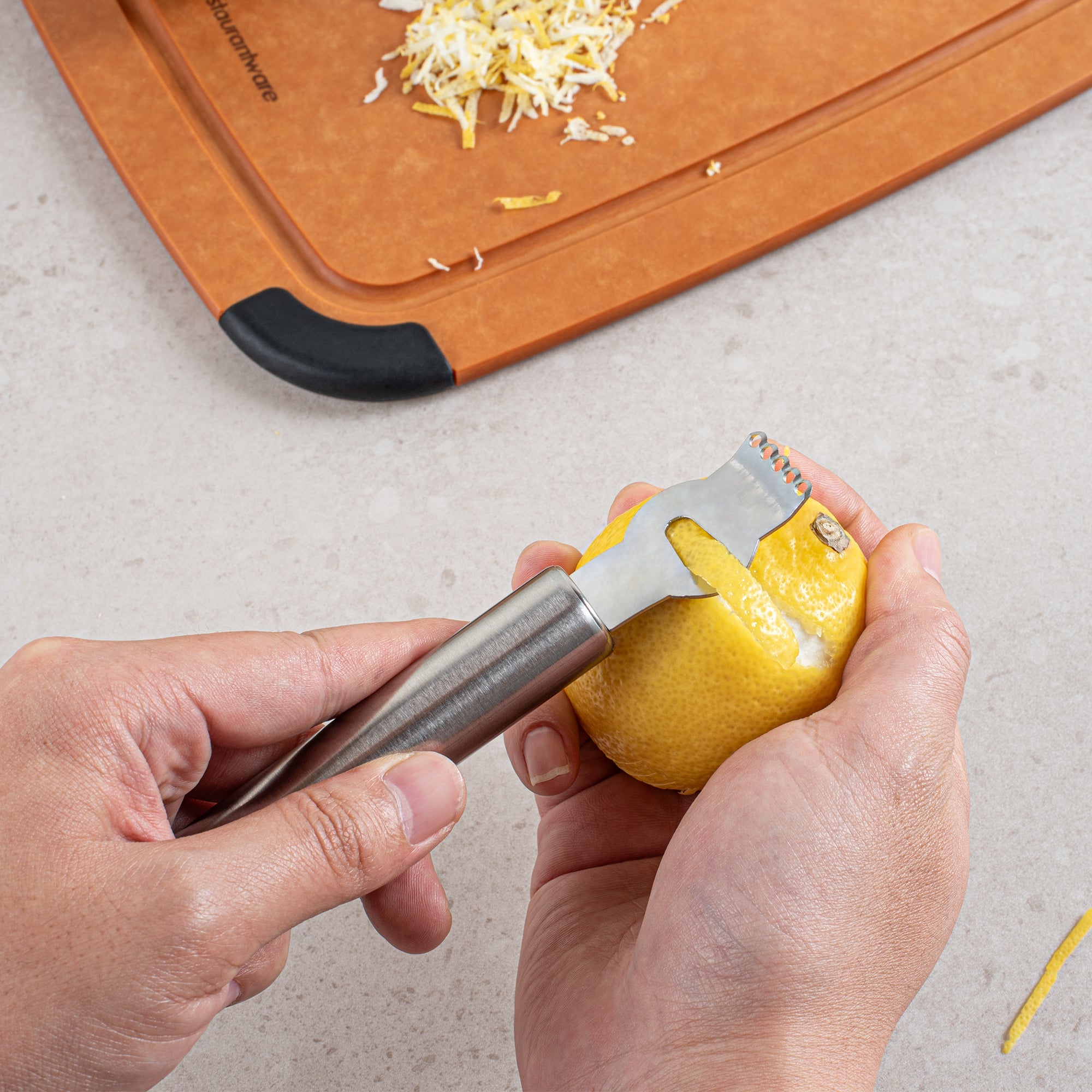 Met Lux Stainless Steel Citrus Zester and Channel Knife - 6 1/2" x 1" x 3/4" - 1 count box