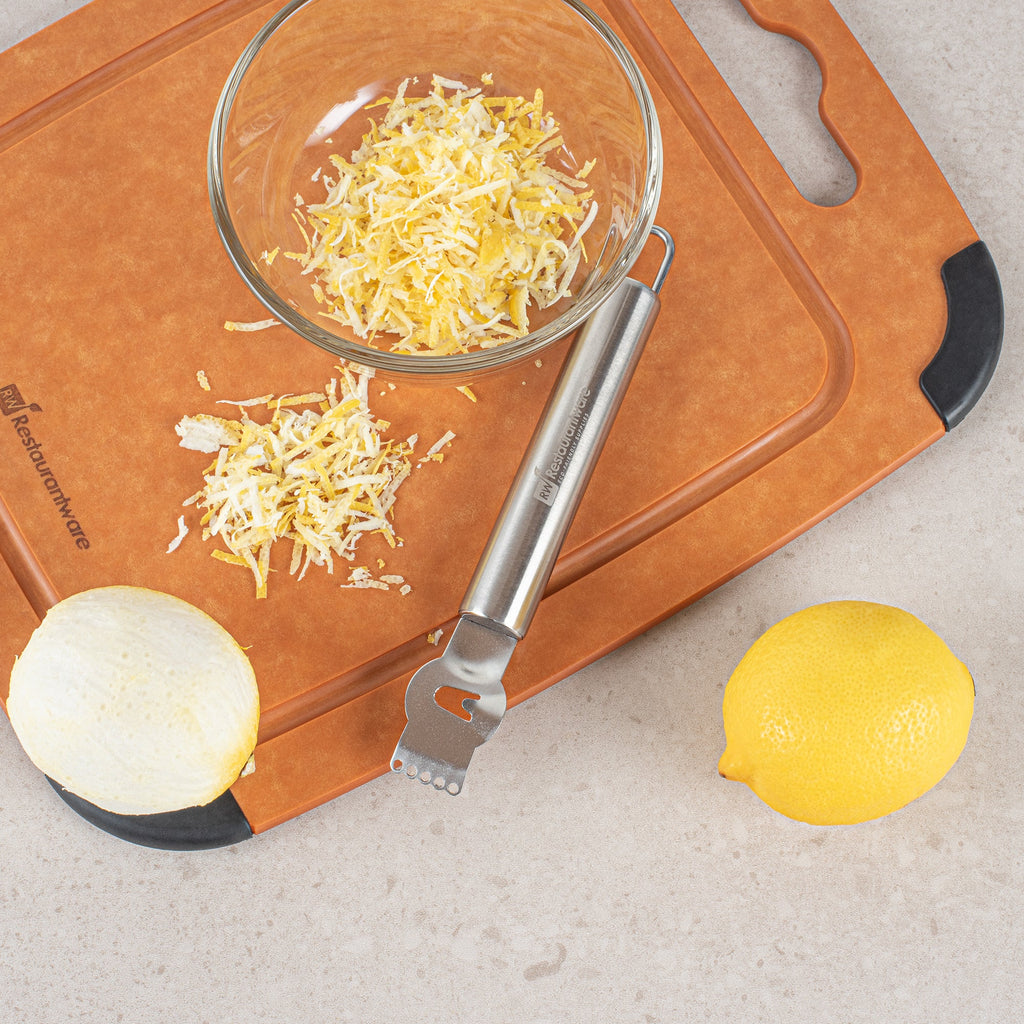 Met Lux Stainless Steel Citrus Zester and Channel Knife - 6 1/2" x 1" x 3/4" - 1 count box