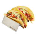 Met Lux Stainless Steel Double Taco Holder - with 2 or 3 Compartments - 6 1/2" x 4" x 1 1/2" - 1 count box