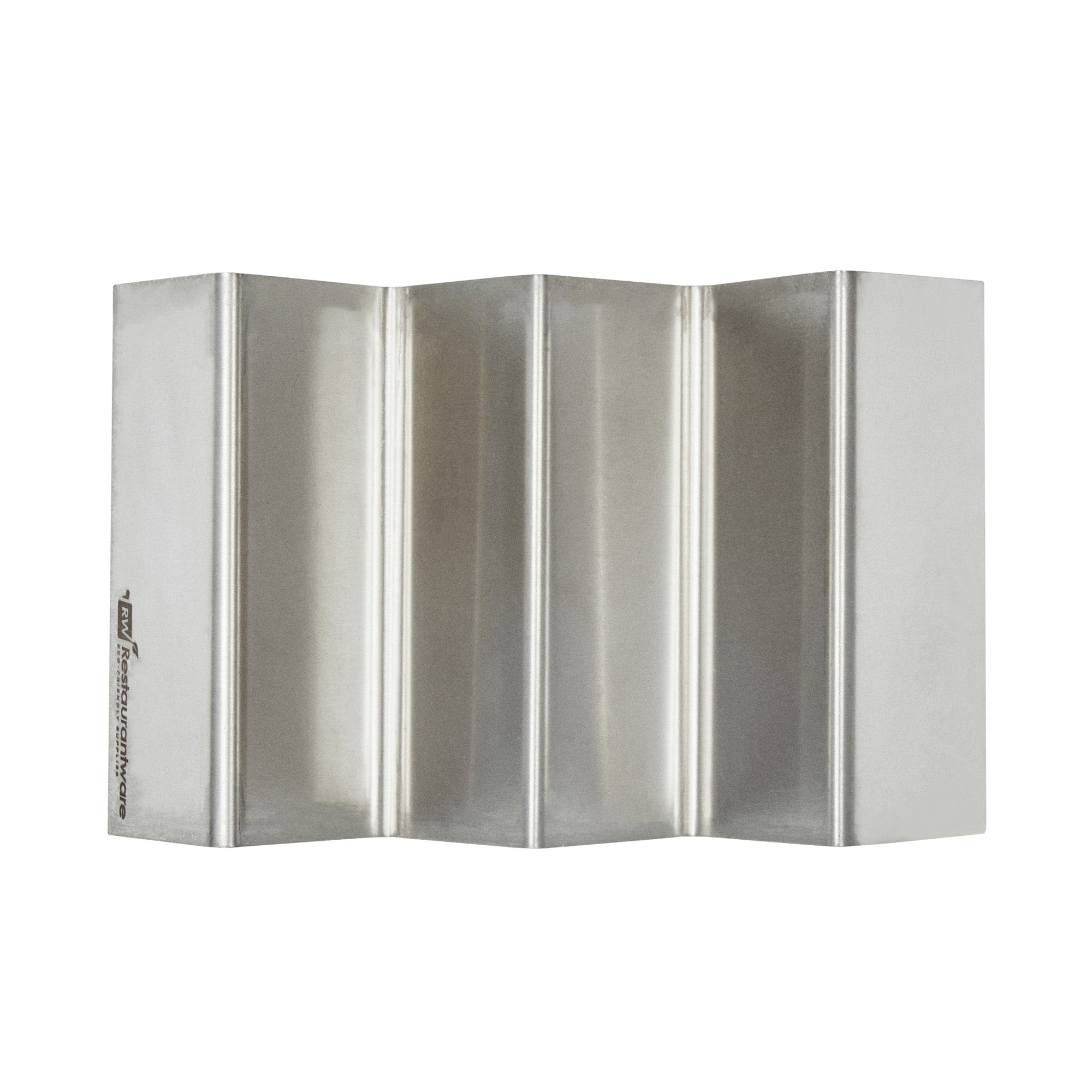 Met Lux Stainless Steel Double Taco Holder - with 2 or 3 Compartments - 6 1/2" x 4" x 1 1/2" - 1 count box