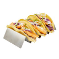Met Lux Stainless Steel Triple Taco Holder - with 3 or 4 Compartments - 8 1/2" x 4" x 1 1/2" - 1 count box