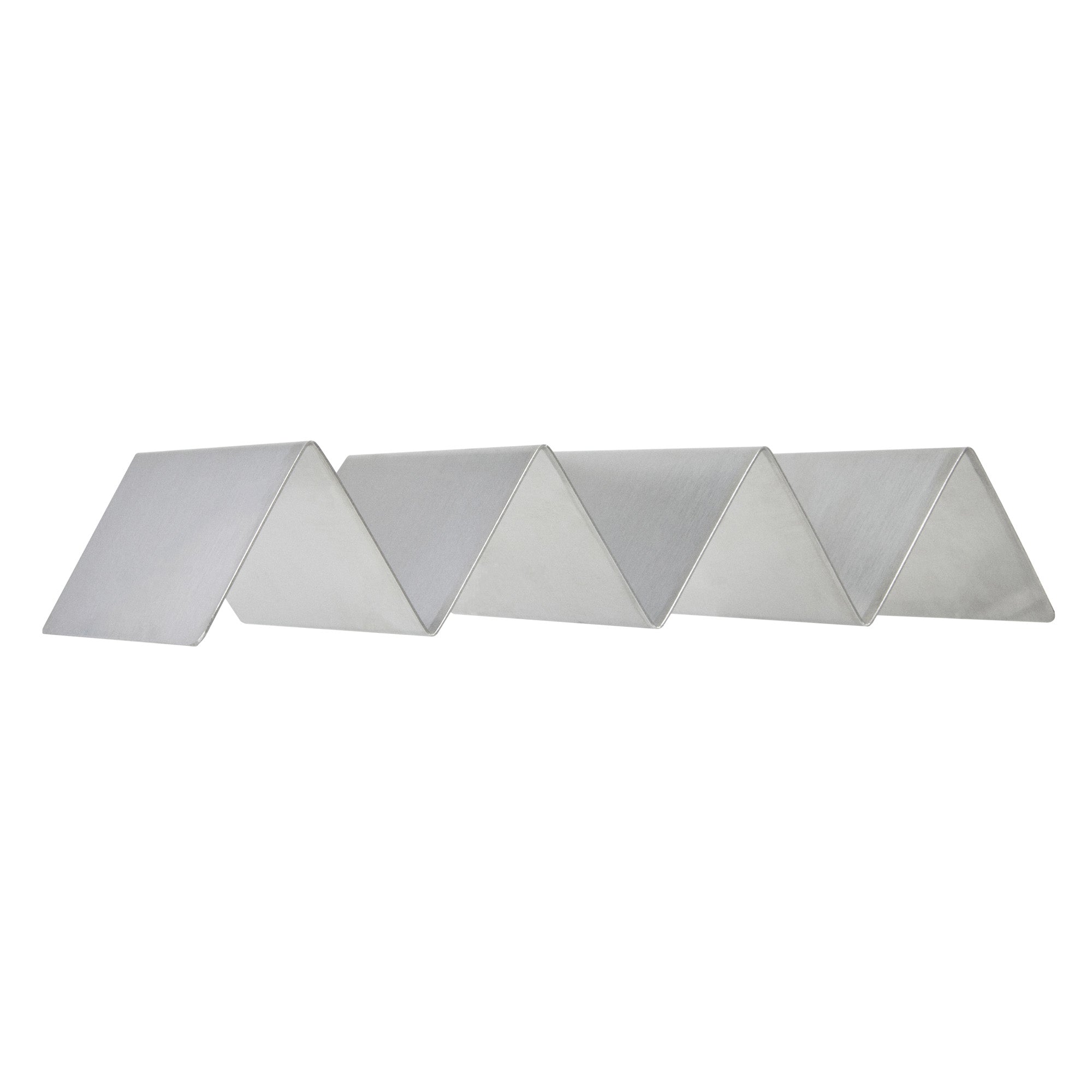 Met Lux Stainless Steel Triple Taco Holder - with 3 or 4 Compartments - 8 1/2" x 4" x 1 1/2" - 1 count box