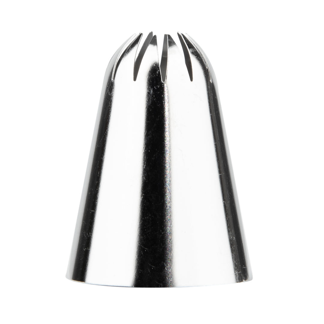 Pastry Tek Stainless Steel #1E Drop Flower Piping Tip - 1" x 1" x 1 1/2" - 1 count box