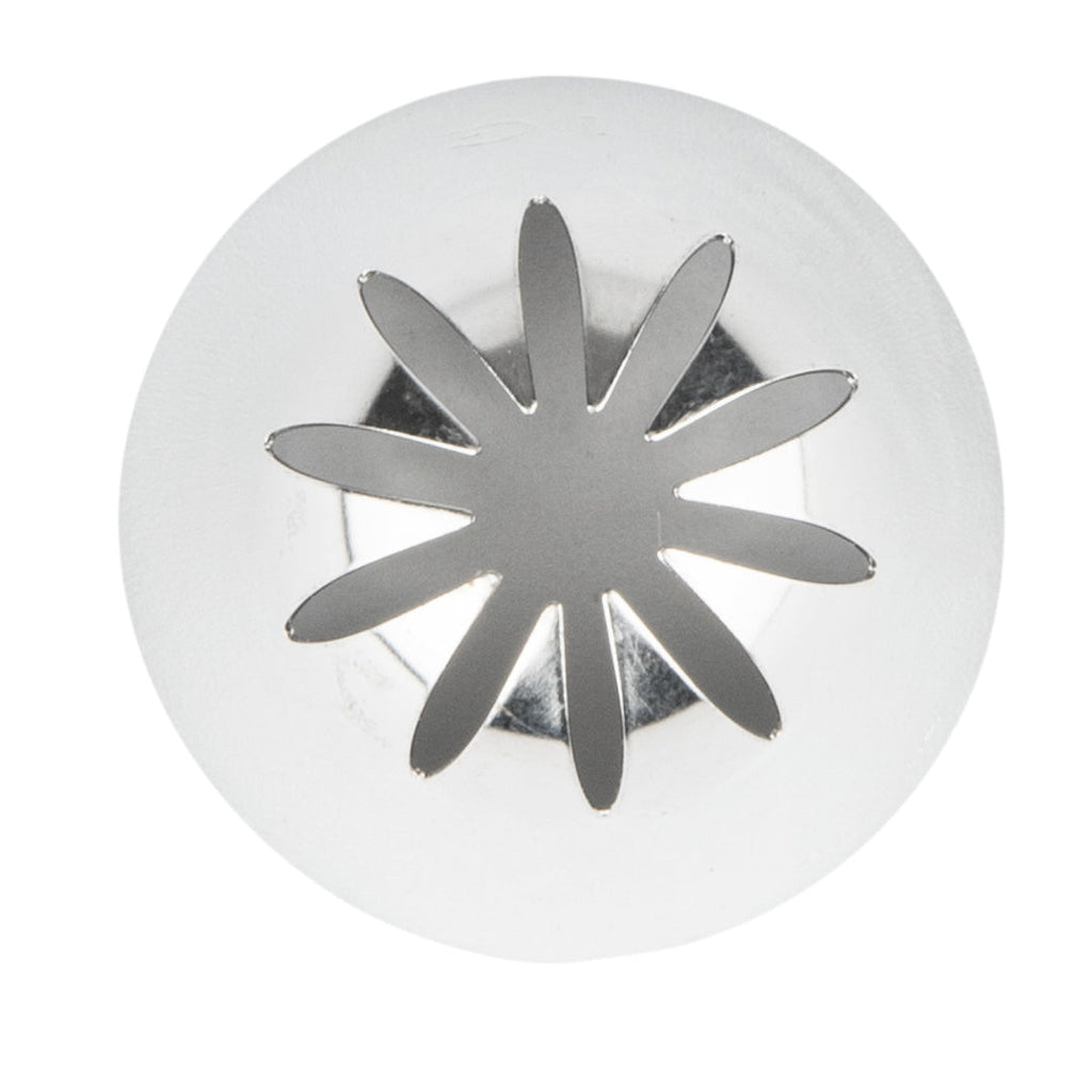 Pastry Tek Stainless Steel #1G Drop Flower Piping Tip - 1 1/2" x 1" x 1" - 1 count box