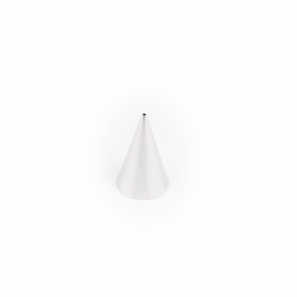 Pastry Tek Stainless Steel #1S Round Piping TIp - 3/4" x 3/4" x 1 1/4" - 1 count box