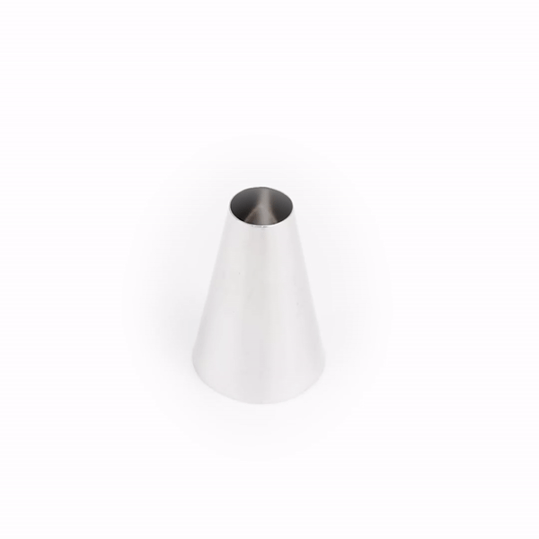 Pastry Tek Stainless Steel #2A Round Piping Tip - 1" x 1" x 1 1/2" - 1 count box