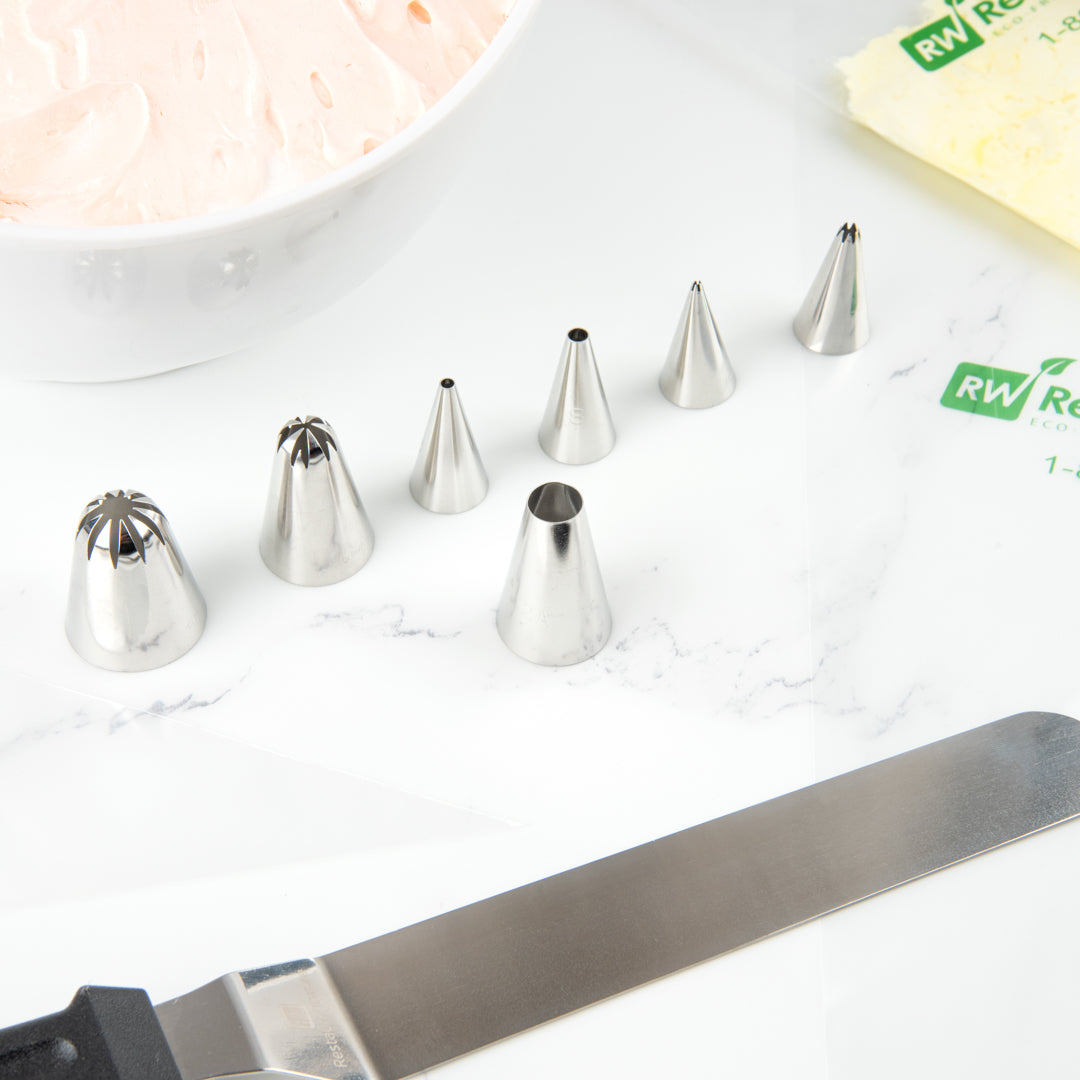 Pastry Tek Stainless Steel #2A Round Piping Tip - 1" x 1" x 1 1/2" - 1 count box
