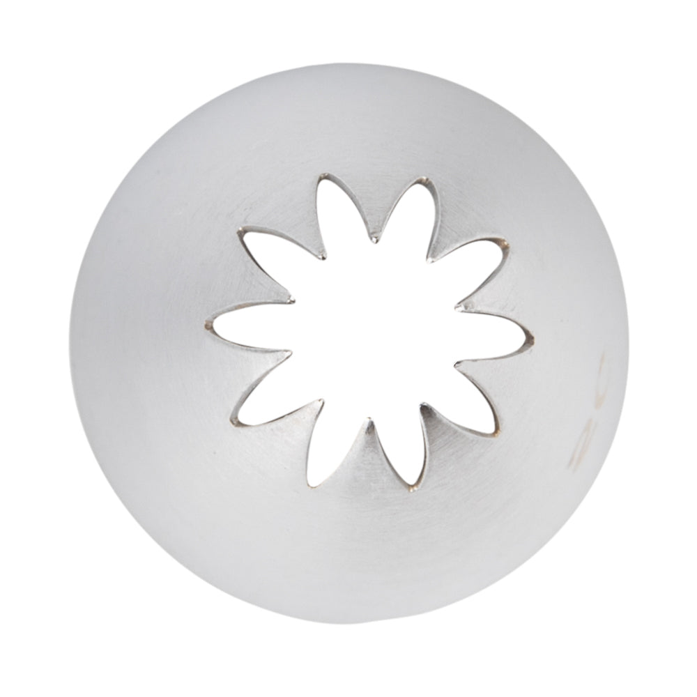 Pastry Tek Stainless Steel #2C Drop Flower Piping Tip - 1" x 1" x 1 1/2" - 1 count box