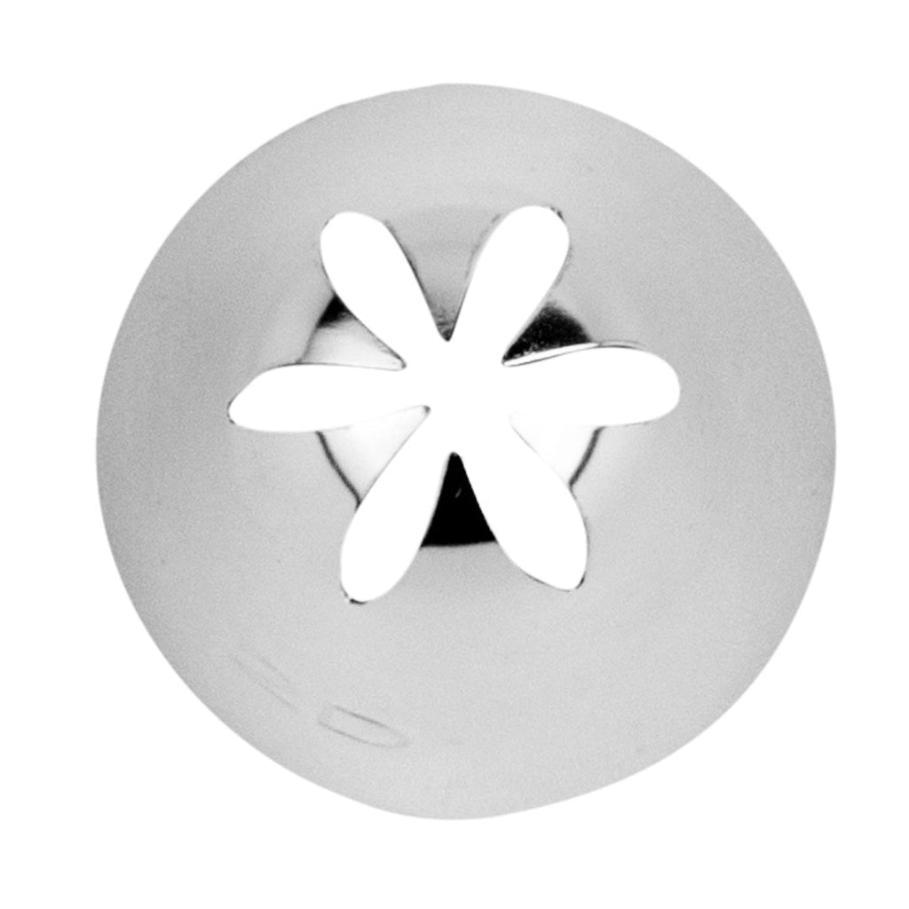 Pastry Tek Stainless Steel #2D Drop Flower Piping Tip - 1" x 1" x 1 1/2" - 1 count box