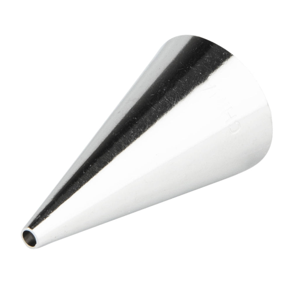 Pastry Tek Stainless Steel #3 Round Piping Tip - 3/4" x 3/4" x 1 1/4" - 1 count box