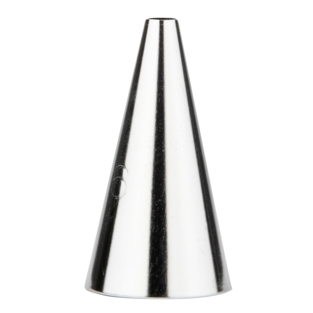 Pastry Tek Stainless Steel #6 Round Piping Tip - 3/4" x 3/4" x 1 1/4" - 1 count box