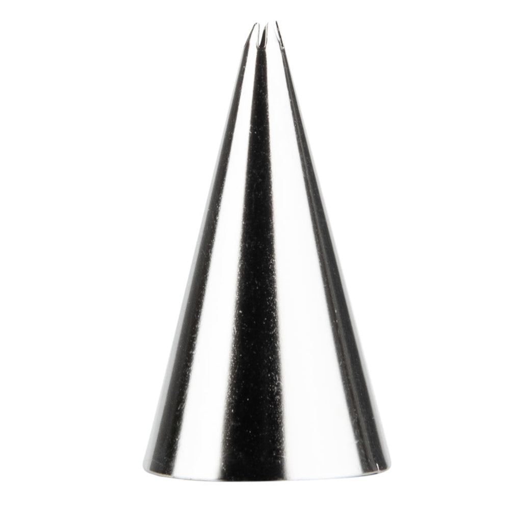 Pastry Tek Stainless Steel #13 Open Star Piping Tip - 3/4" x 3/4" x 1 1/4" - 1 count box