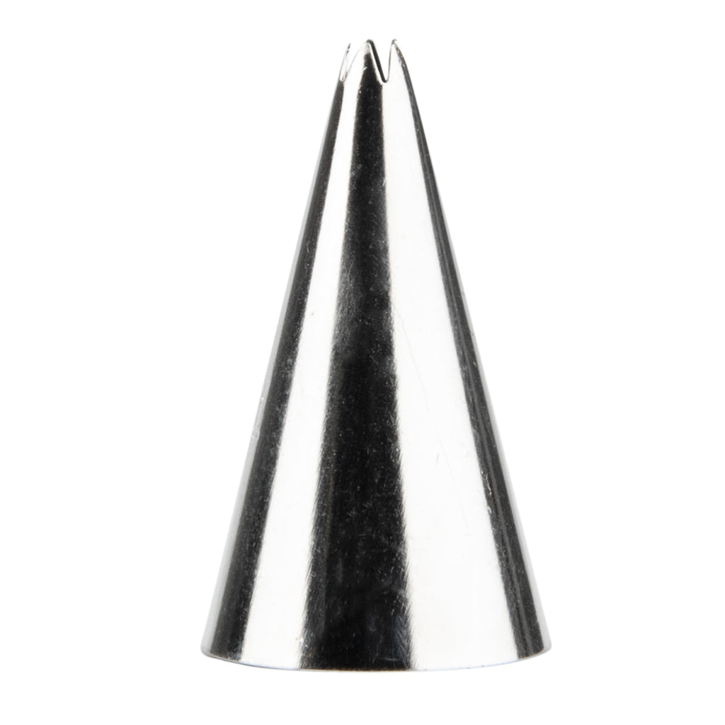 Pastry Tek Stainless Steel #14 Open Star Piping Tip - 3/4" x 3/4" x 1 1/4" - 1 count box