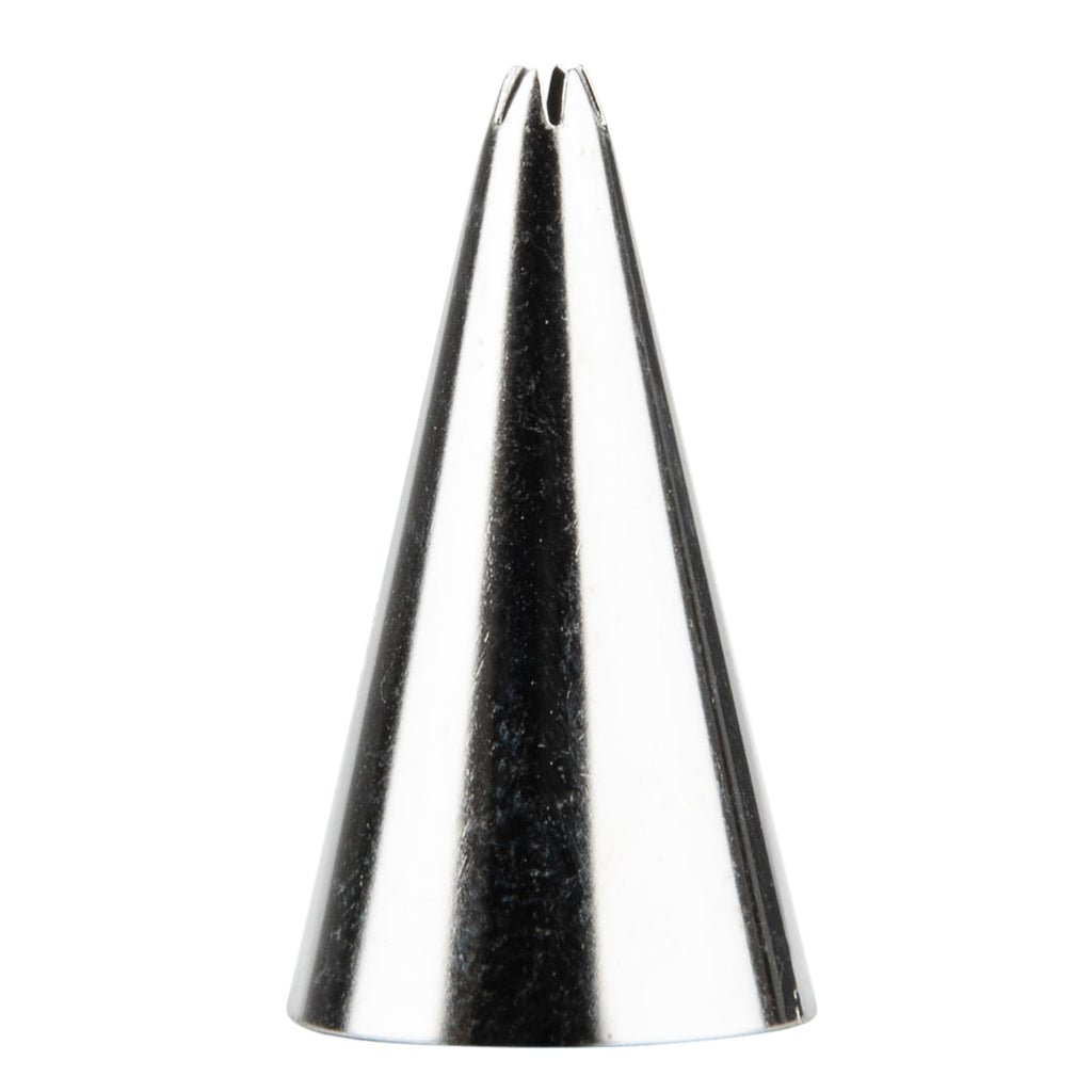 Pastry Tek Stainless Steel #16 Open Star Piping Tip - 3/4" x 3/4" x 1 1/4" - 1 count box