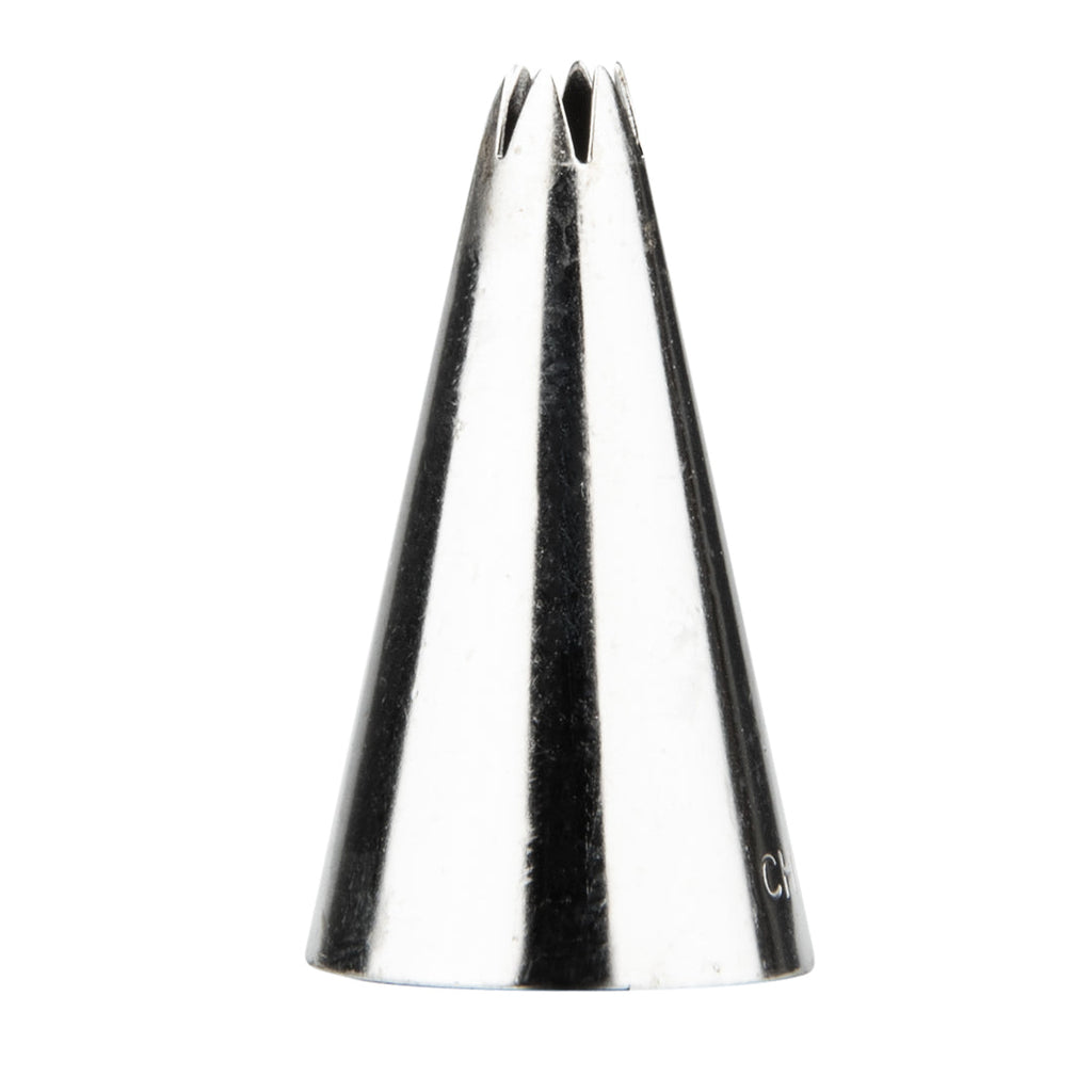 Pastry Tek Stainless Steel #17 Open Star Piping Tip - 3/4" x 3/4" x 1 1/4" - 1 count box