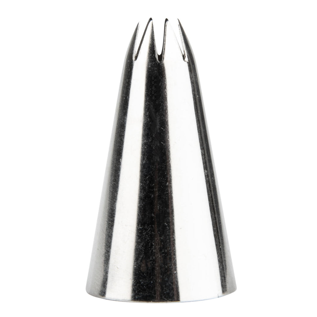 Pastry Tek Stainless Steel #20 Open Star Piping Tip - 3/4" x 3/4" x 1 1/4" - 1 count box