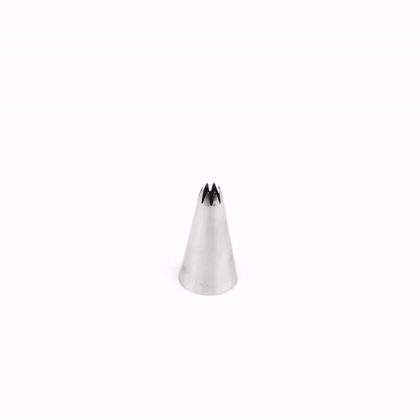 Pastry Tek Stainless Steel #21 Open Star Piping Tip - 3/4" x 3/4" x 1 1/4" - 1 count box
