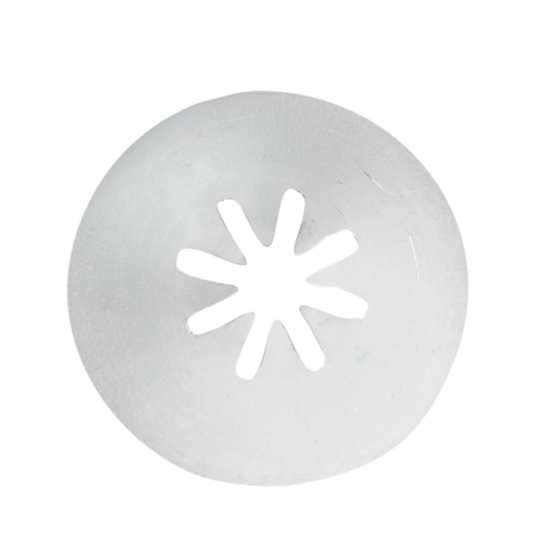 Pastry Tek Stainless Steel #30 Closed Star Piping Tip - 3/4" x 3/4" x 1" - 1 count box