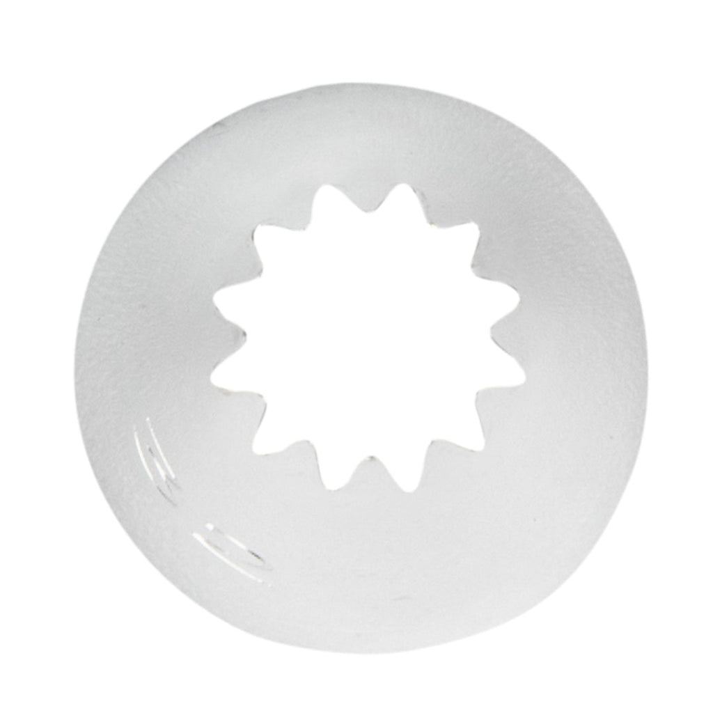 Pastry Tek Stainless Steel #32 Open Star Piping Tip - 3/4" x 3/4" x 1 1/4" - 1 count box