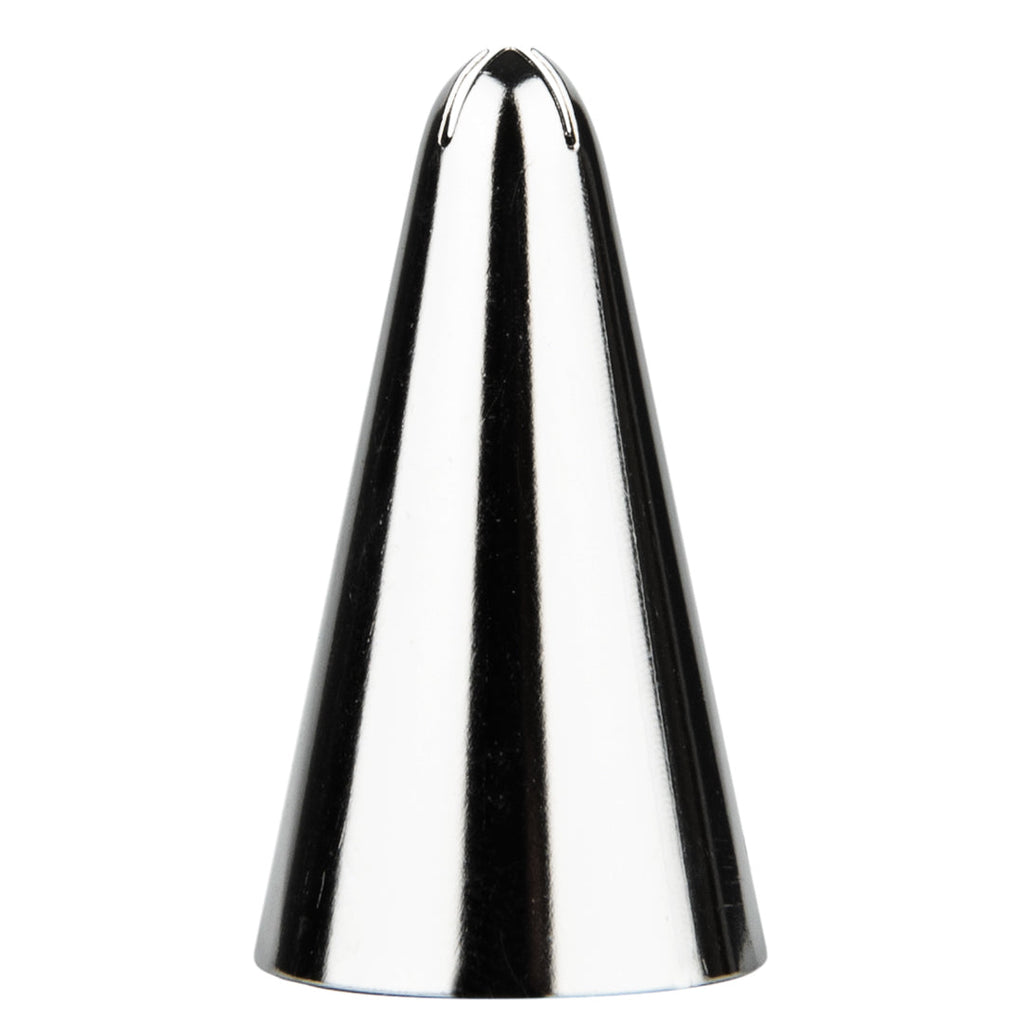 Pastry Tek Stainless Steel #54 Closed Star Piping Tip - 3/4" x 3/4" x 1 1/4" - 1 count box