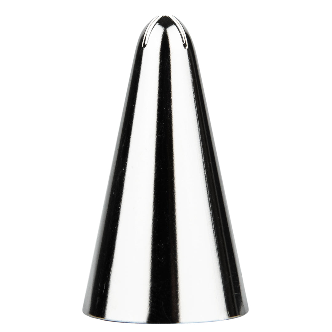 Pastry Tek Stainless Steel #54 Closed Star Piping Tip - 3/4" x 3/4" x 1 1/4" - 1 count box