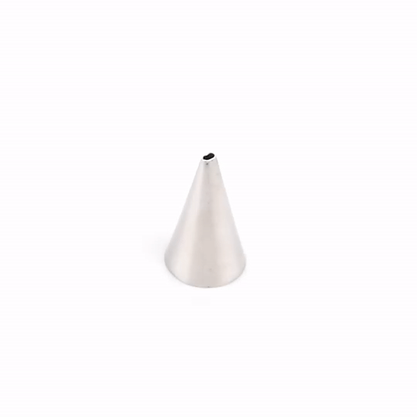 Pastry Tek Stainless Steel #55 Round Piping Tip - 3/4" x 3/4" x 1 1/4" - 1 count box