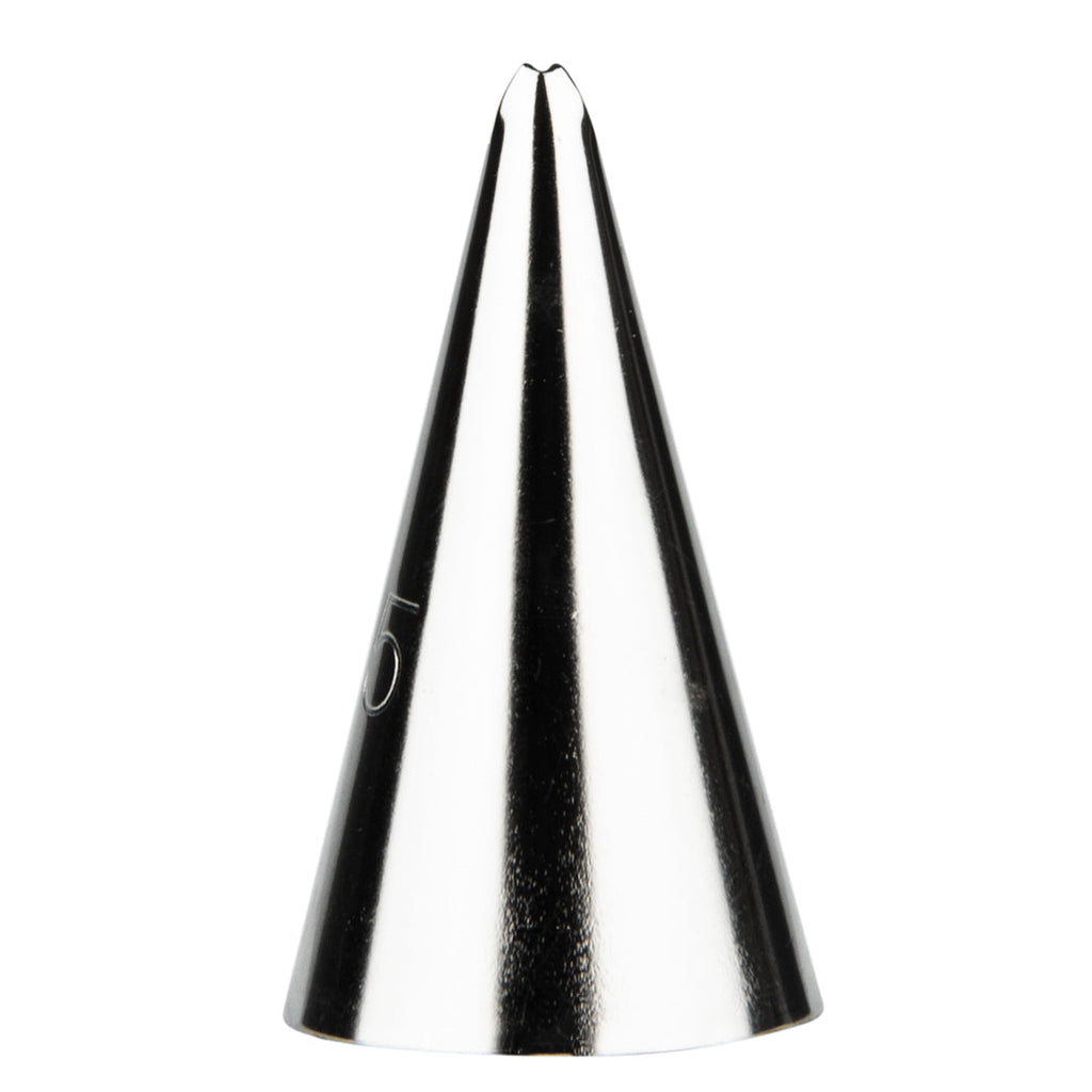 Pastry Tek Stainless Steel #65 Leaf Piping Tip - 3/4" x 3/4" x 1 1/4" - 1 count box