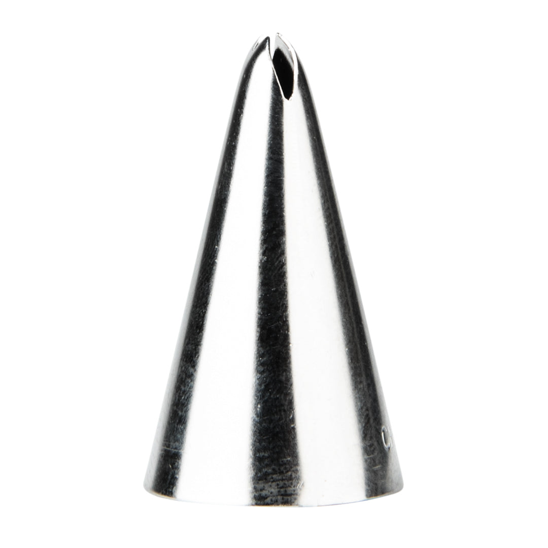 Pastry Tek Stainless Steel #66 Leaf Piping Tip - 3/4" x 3/4" x 1 1/4" - 1 count box