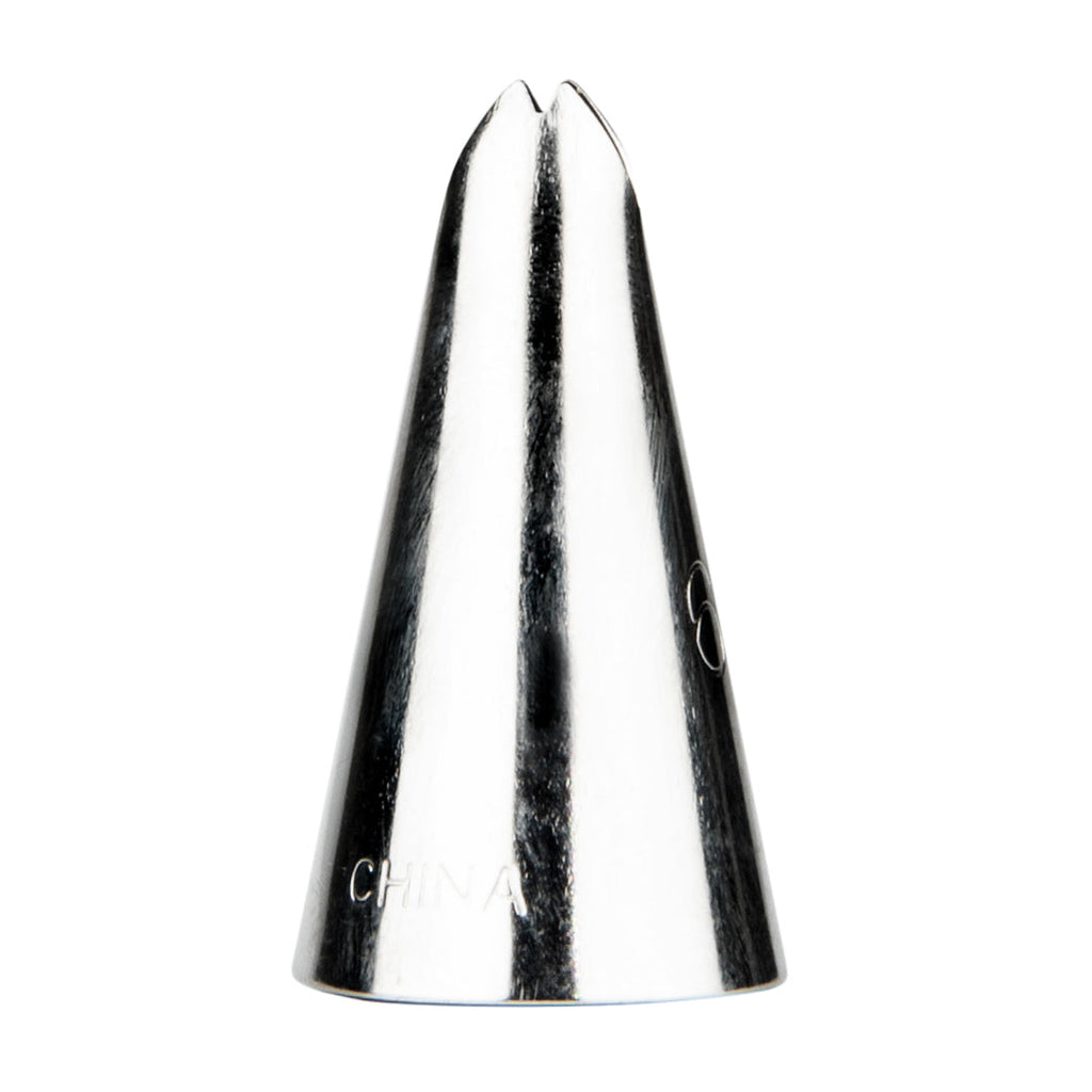 Pastry Tek Stainless Steel #67 Leaf Piping Tip - 3/4" x 3/4" x 1 1/4" - 1 count box