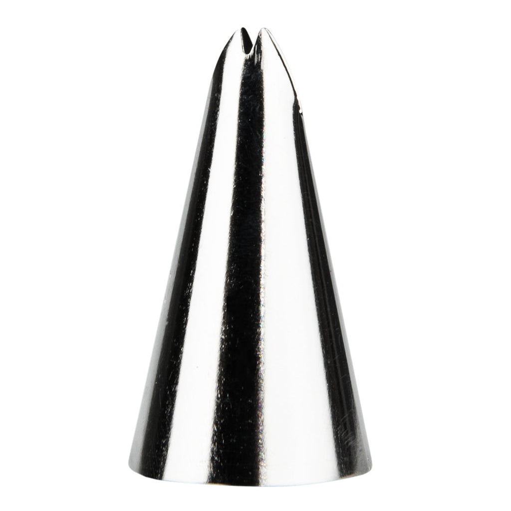 Pastry Tek Stainless Steel #68 Leaf Piping Tip - 3/4" x 3/4" x 1 1/4" - 1 count box
