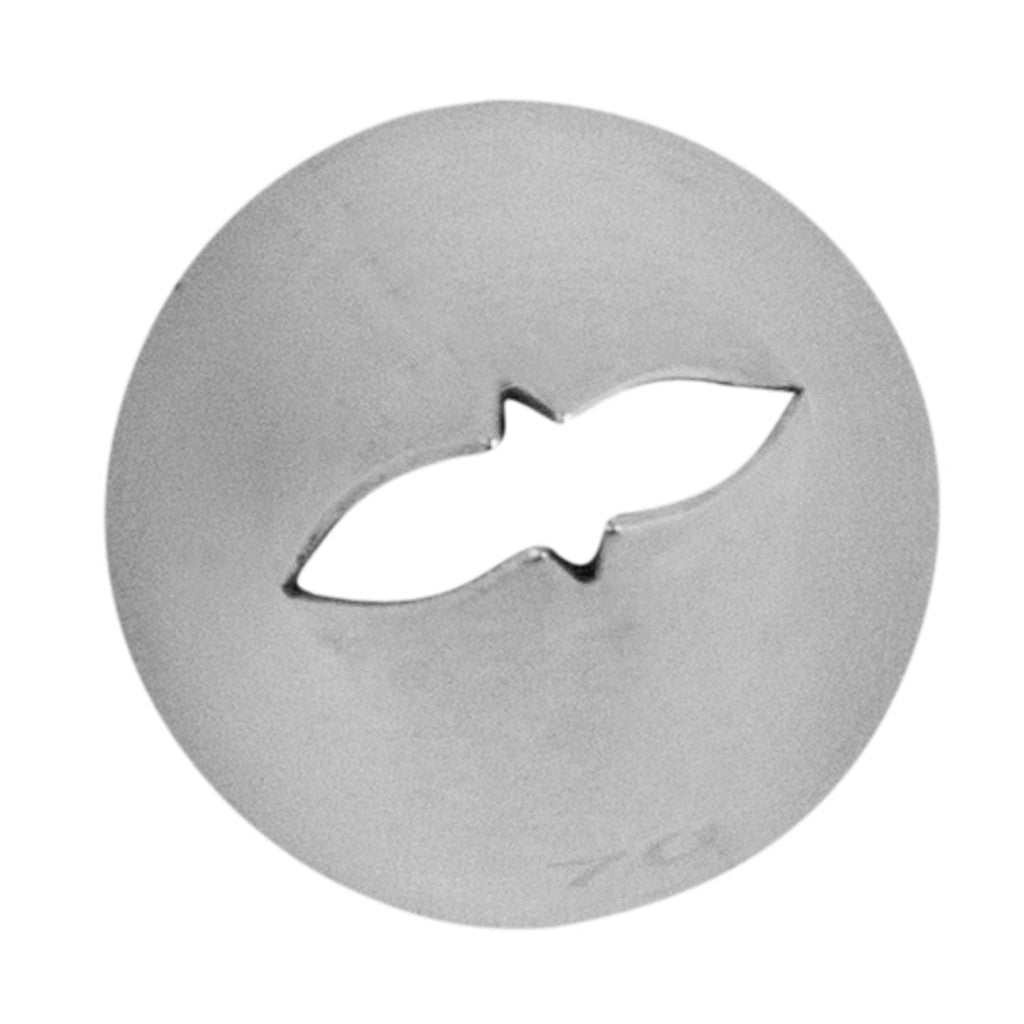 Pastry Tek Stainless Steel #70 Leaf Piping Tip - 3/4" x 3/4" x 1 1/4" - 1 count box