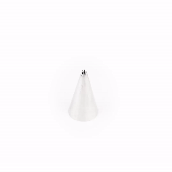 Pastry Tek Stainless Steel #73 Leaf Piping Tip - 3/4" x 3/4" x 1 1/4" - 1 count box