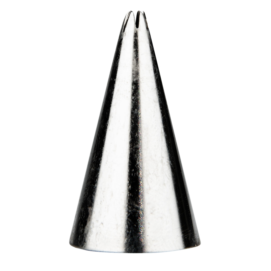 Pastry Tek Stainless Steel #73 Leaf Piping Tip - 3/4" x 3/4" x 1 1/4" - 1 count box