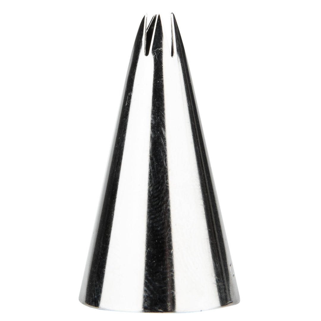 Pastry Tek Stainless Steel #74 Leaf Piping Tip - 3/4" x 3/4" x 1 1/4" - 1 count box