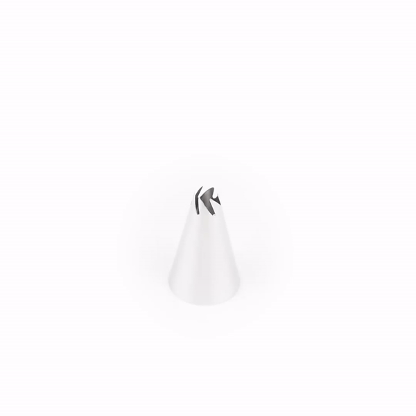 Pastry Tek Stainless Steel #96 Specialty Piping Tip - 3/4" x 3/4" x 1" - 1 count box