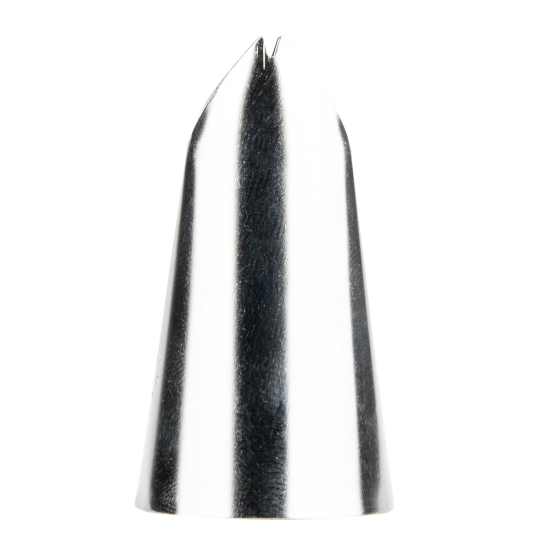 Pastry Tek Stainless Steel #113 Leaf Piping Tip - 1" x 1" x 1 3/4" - 1 count box