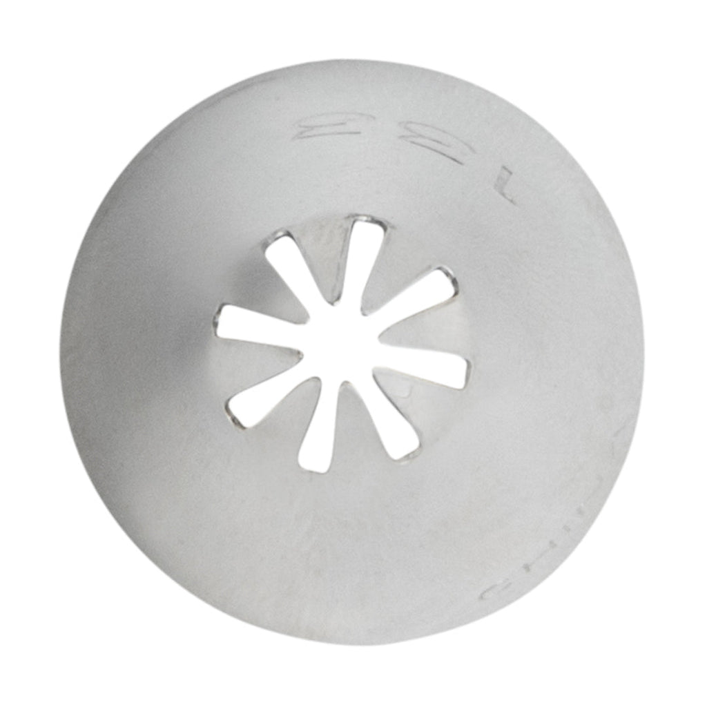 Pastry Tek Stainless Steel #133 Closed Star Piping Tip - 3/4" x 3/4" x 1 1/4" - 1 count box