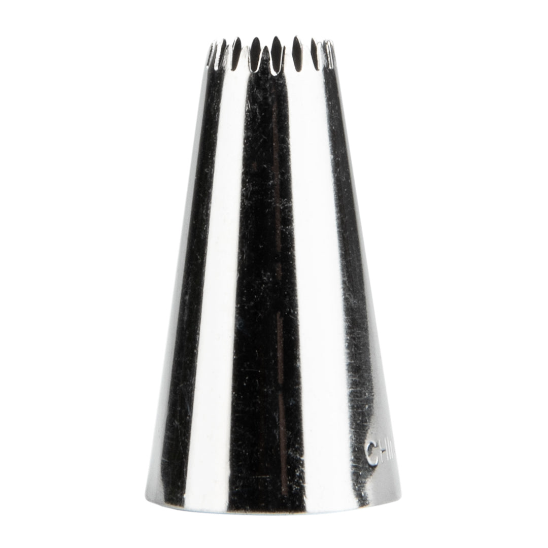 Pastry Tek Stainless Steel #199 Open Star Piping TIp - 3/4" x 3/4" x 1 1/4" - 1 count box
