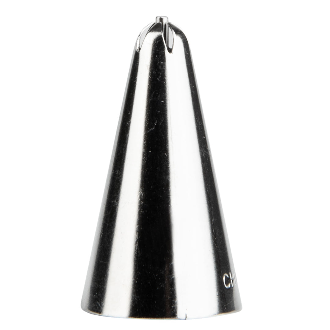 Pastry Tek Stainless Steel #225 Drop Flower Piping Tip - 3/4" x 3/4" x 1 1/4" - 1 count box