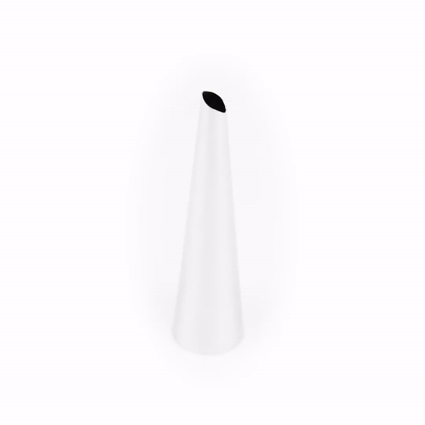 Pastry Tek Stainless Steel #230 Round Piping Tip - 3/4" x 3/4" x 2 3/4" - 1 count box