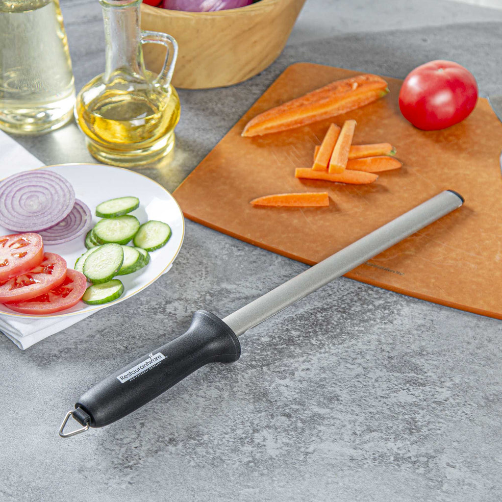 Kitchen tek Professional Diamond Edge 10" Knife Sharpener - with Black Nylon Handle - 1 count box