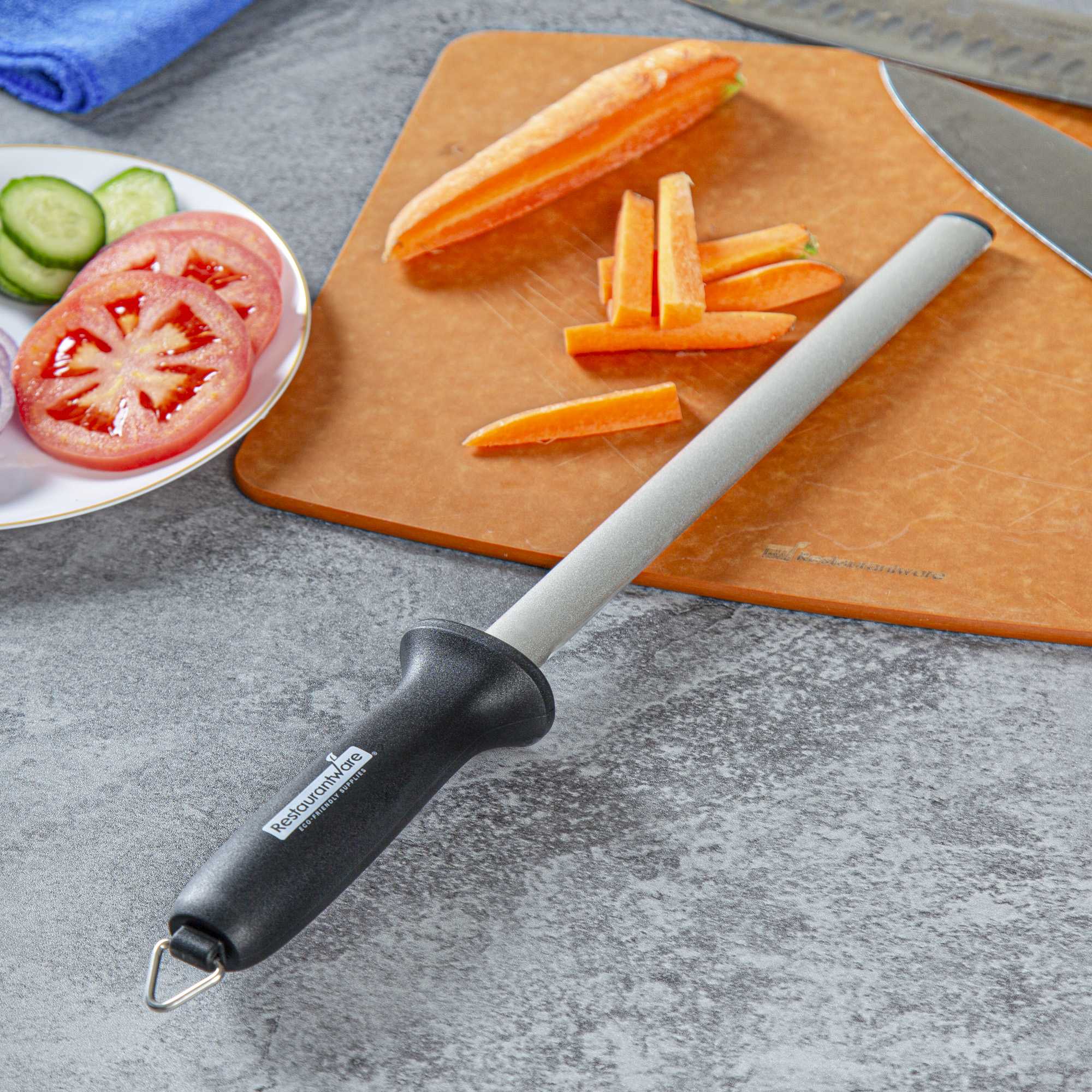 Kitchen tek Professional Diamond Edge 10" Knife Sharpener - with Black Nylon Handle - 1 count box