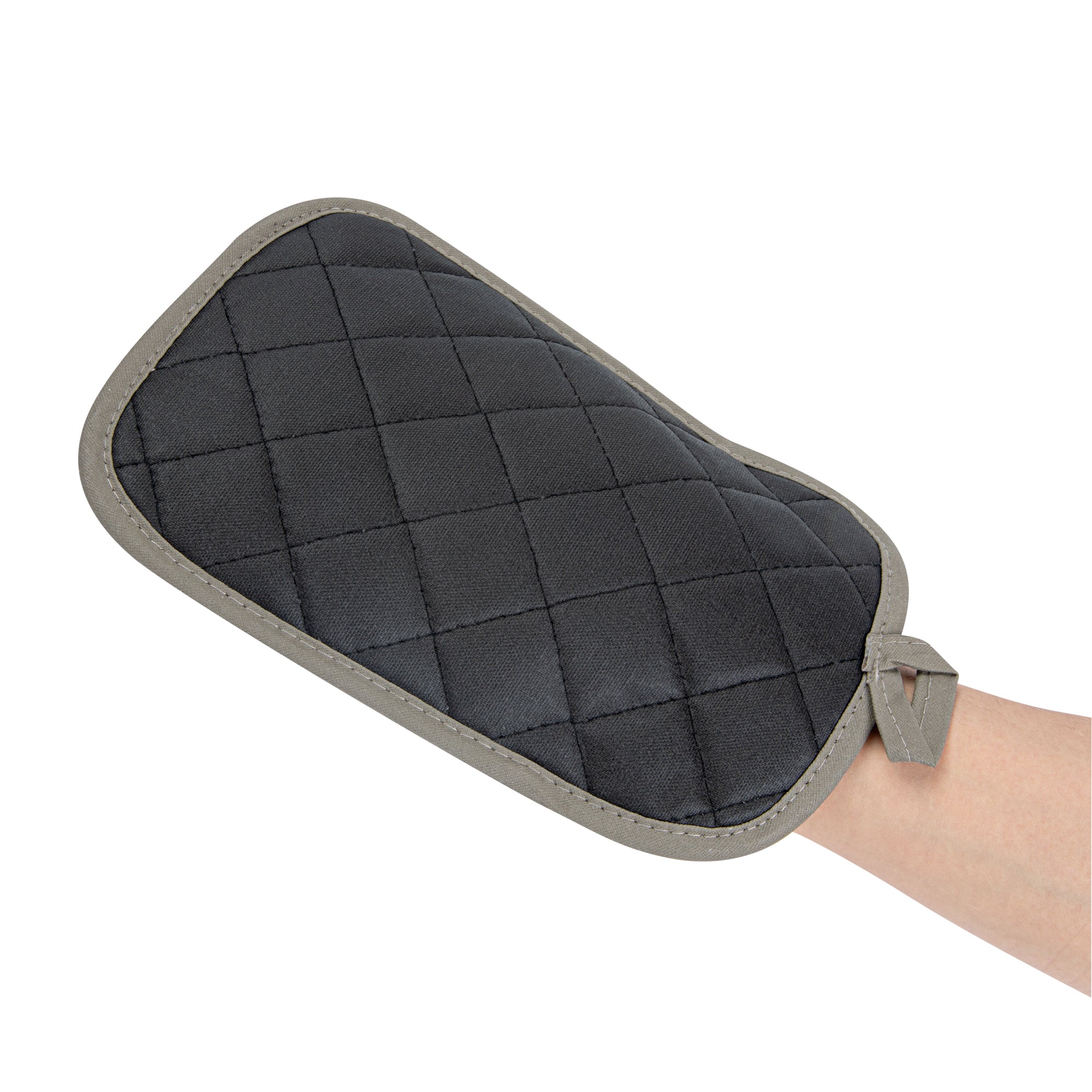 RW Threads Comfort Cotton Black Pot Holder - Flame Retardant Coating - 10" x 7" - 1 count box